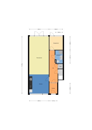 Floorplan - Dresselhuysstraat 20A, 3039 ZJ Rotterdam